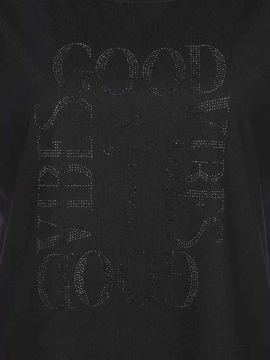 Bild 3 von Damen Shirt mit Strassbesatz Schwarz