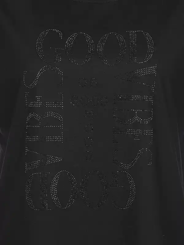 Bild 3 von Damen Shirt mit Strassbesatz Schwarz