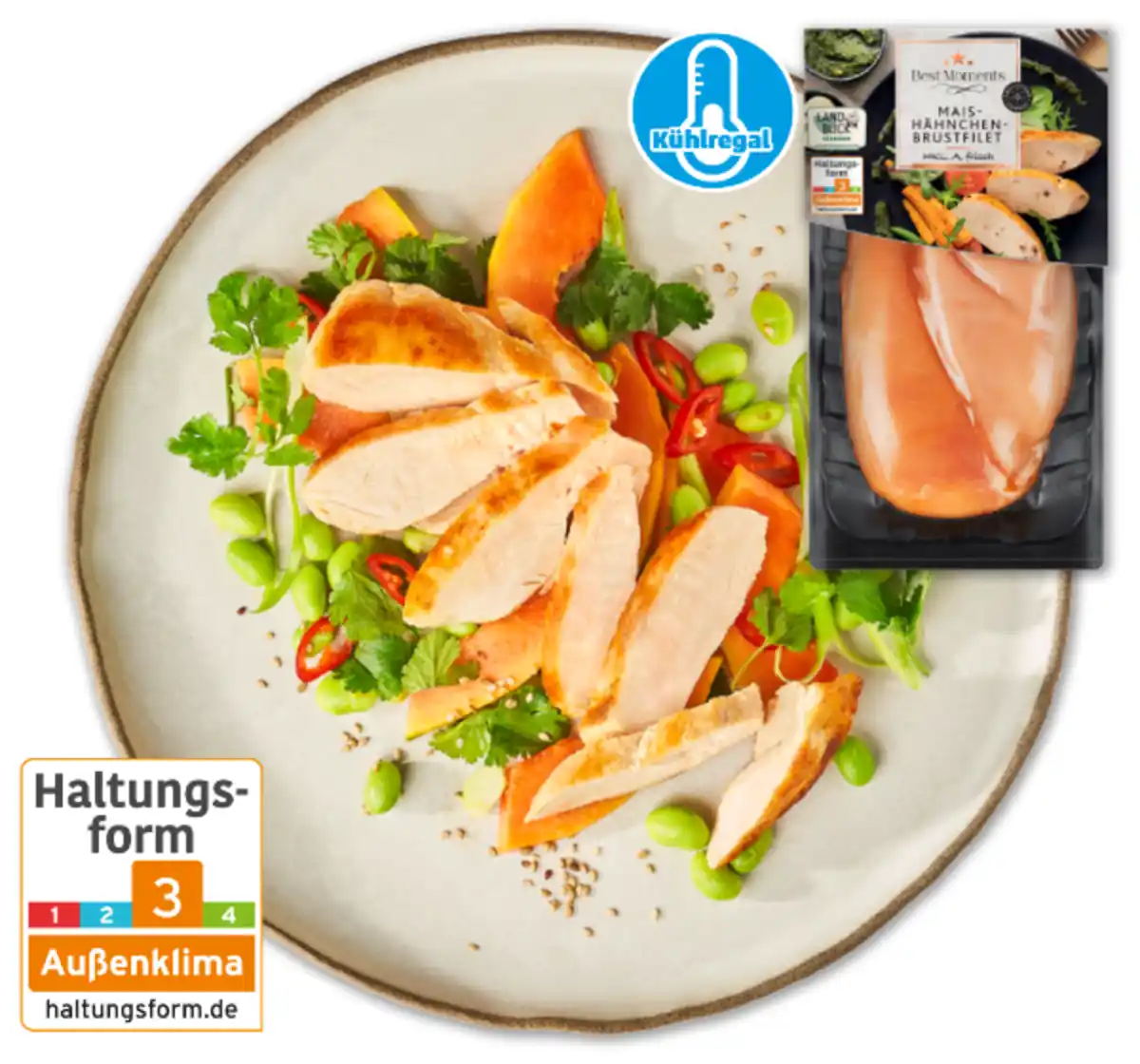 Bild 1 von BEST MOMENTS Frisches Mais­­hähnchen­­brustfilet*