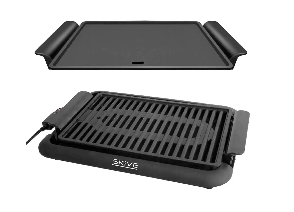 Bild 1 von Tischgrill mit 2 Wechselplatten 38x25cm 1200W