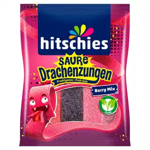 HITSCHLER Hitschies Saure Drachenzungen 125 g, Berry Mix