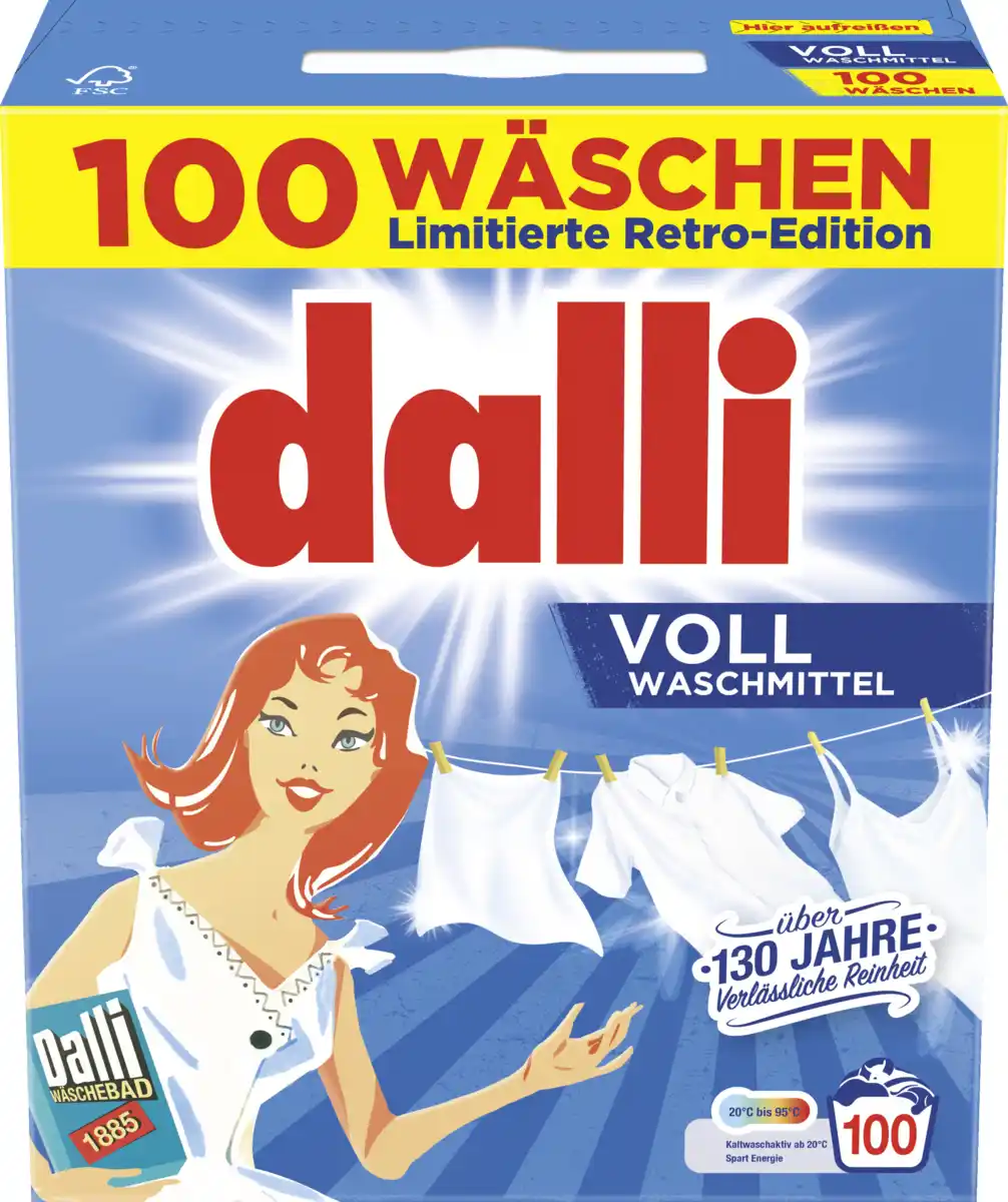 Bild 1 von dalli Vollmaschmittel Retro Edition 100 WL