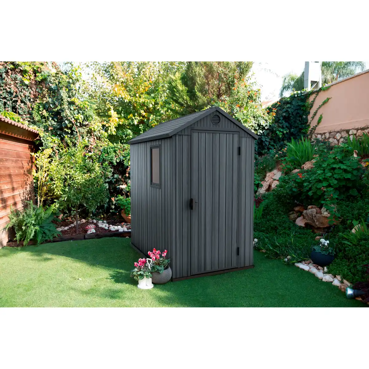 Bild 1 von Keter Gerätehaus 'Darwin 6x4' grau/anthrazit 125,8 x 184,5 x 205,1 cm