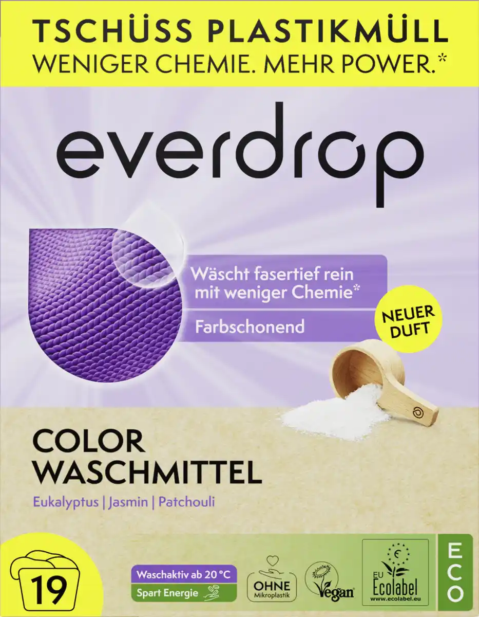 Bild 1 von everdrop Colorwaschmittel Pulver 19WL, 19 WL