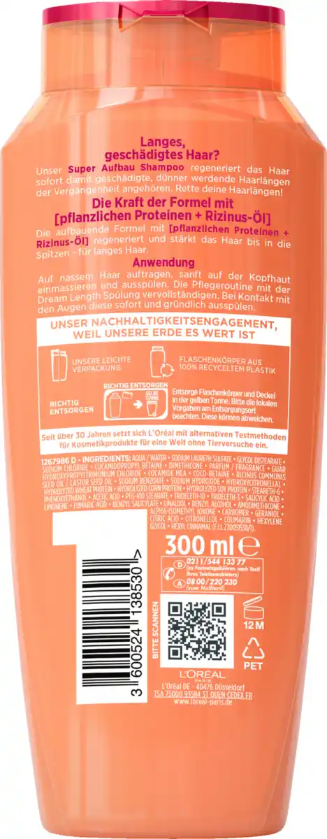 Bild 2 von L’Oréal Paris Elvital Dream Length Super Aufbau Shampoo, 300 ml