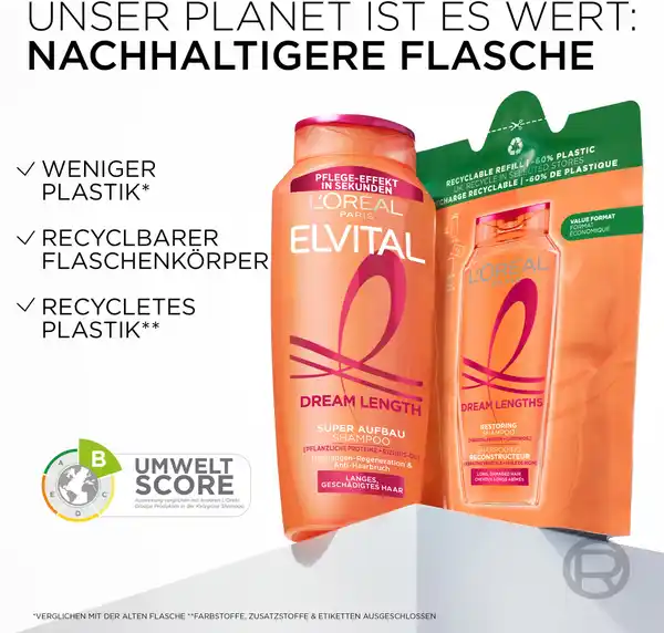 Bild 3 von L’Oréal Paris Elvital Dream Length Super Aufbau Shampoo, 300 ml