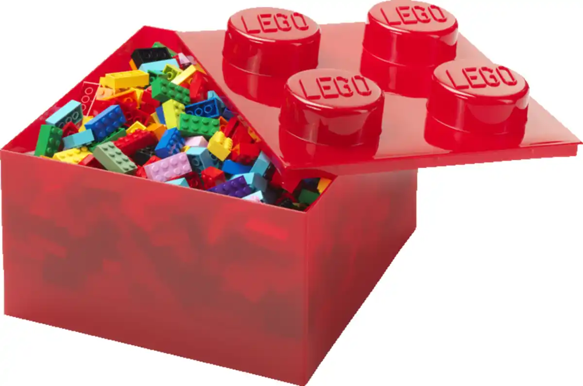 Bild 1 von LEGO Aufbewahrungsstein 4 Noppen, Rot