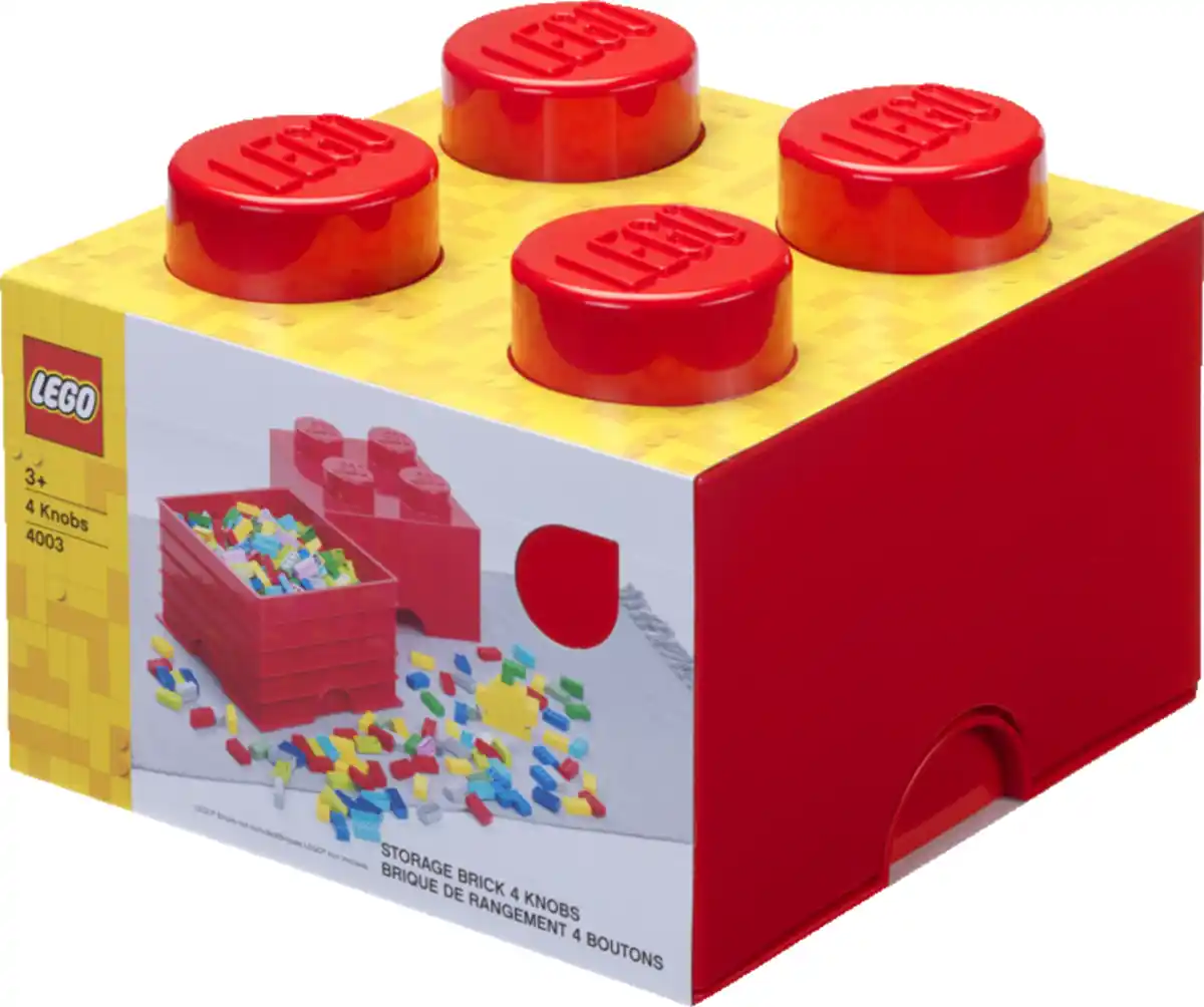 Bild 1 von LEGO Aufbewahrungsstein 4 Noppen, Rot