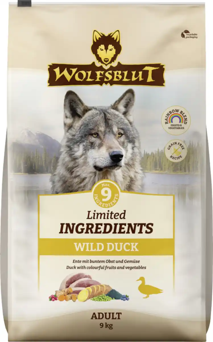 Bild 1 von Wolfsblut Limited Ingridients Wild Duck Adult Trockenfutter, 9 kg