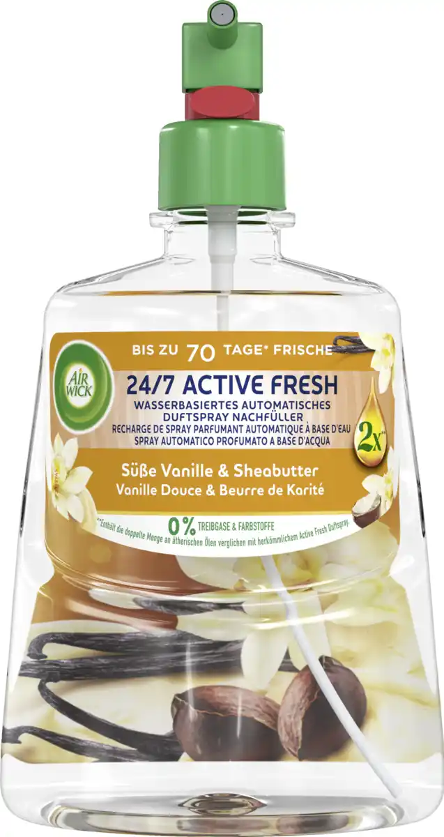Bild 1 von Air Wick Active Fresh Duftspray Nachfüller Süße Vanille + Sheabutter, 228 ml