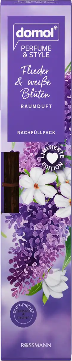 Bild 1 von domol Raumduft Flieder & weiße Blüten Nachfüllpack, 90 ml