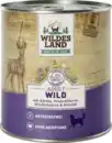 Bild 1 von Wildes Land Nassfutter Wild mit Kürbis Preiselbeeren Wildkräutern und Distelöl, 800 g