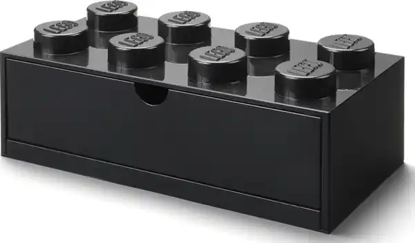 Bild 2 von LEGO Schreibtischelement mit Schubladen 8 Noppen, Schwarz