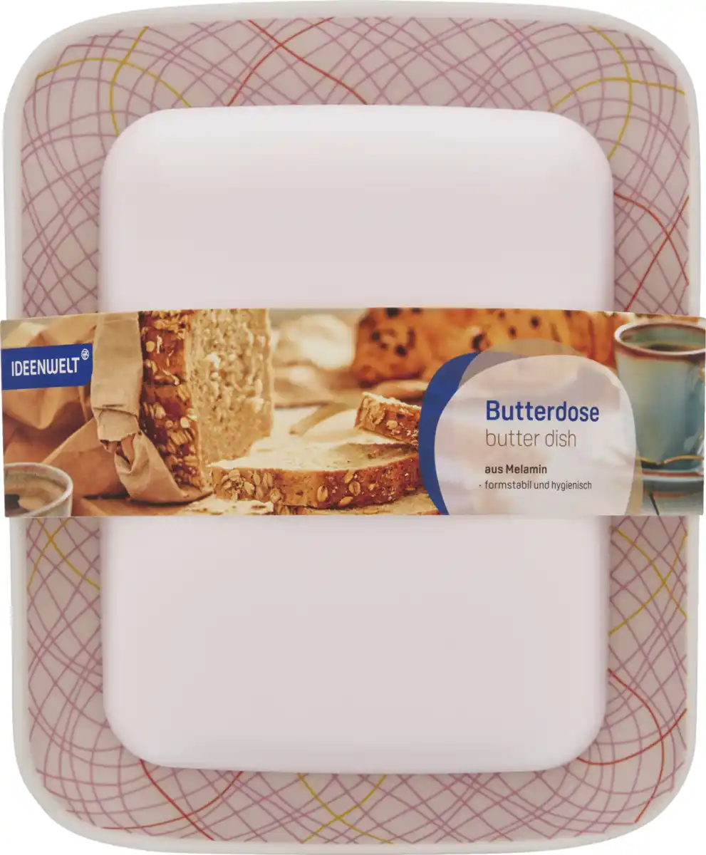 Bild 1 von IDEENWELT Butterdose taupe grafisch