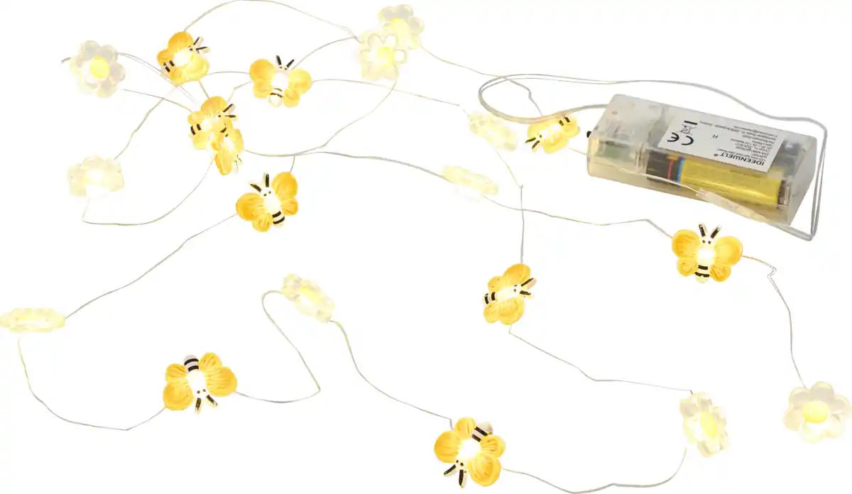 Bild 1 von IDEENWELT LED Micro Drahtlichterkette Biene & Blumen