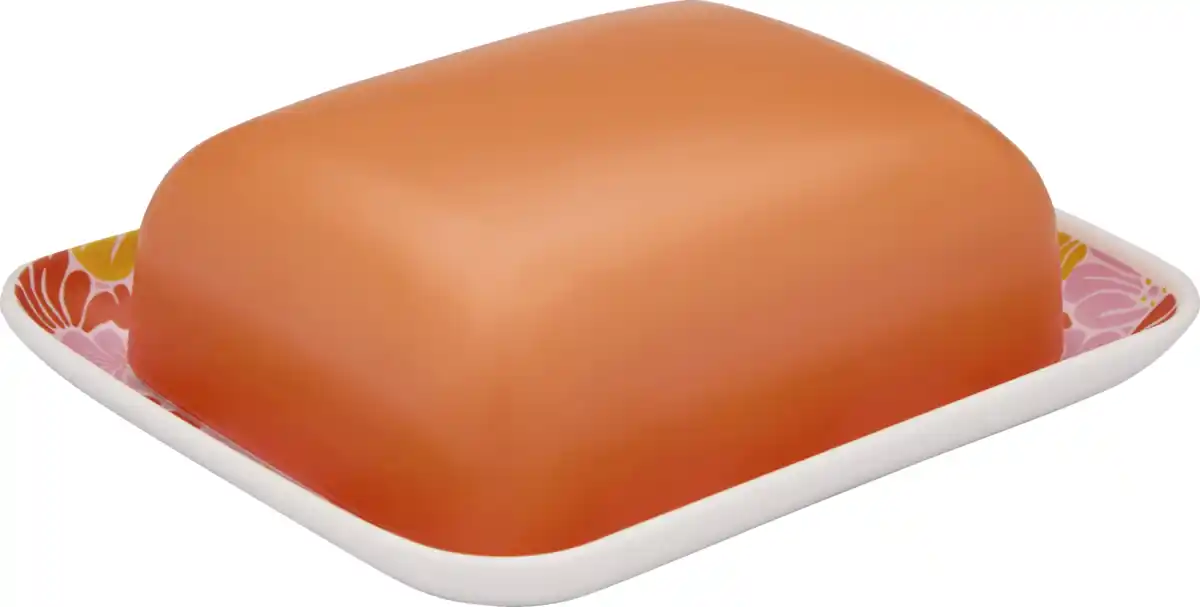 Bild 2 von IDEENWELT Butterdose orange Blumen