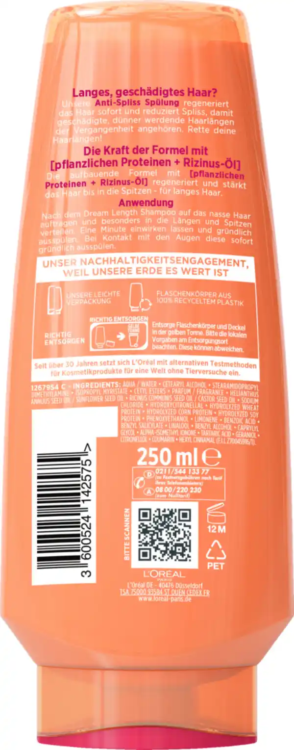 Bild 2 von L’Oréal Paris Elvital Dream Length Super Aufbau Spülung, 250 ml