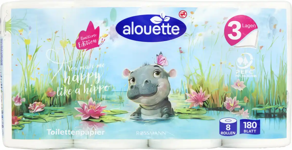 Bild 1 von alouette Toilettenpapier You make me happy like a hippo