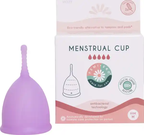 Bild 3 von Femi.Eko Antibakterielle Menstruationstasse lila Gr. M