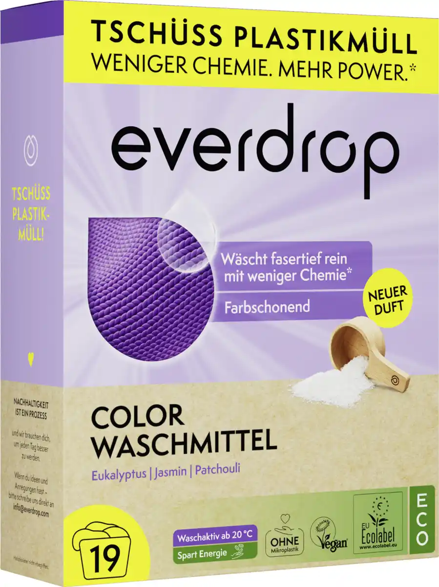 Bild 2 von everdrop Colorwaschmittel Pulver 19WL, 19 WL