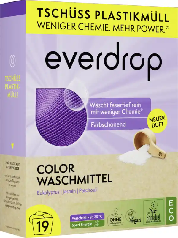 Bild 2 von everdrop Colorwaschmittel Pulver 19WL, 19 WL