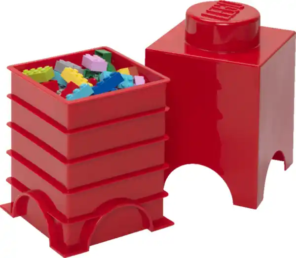 Bild 2 von LEGO Aufbewahrungsstein 1 Noppe, Rot