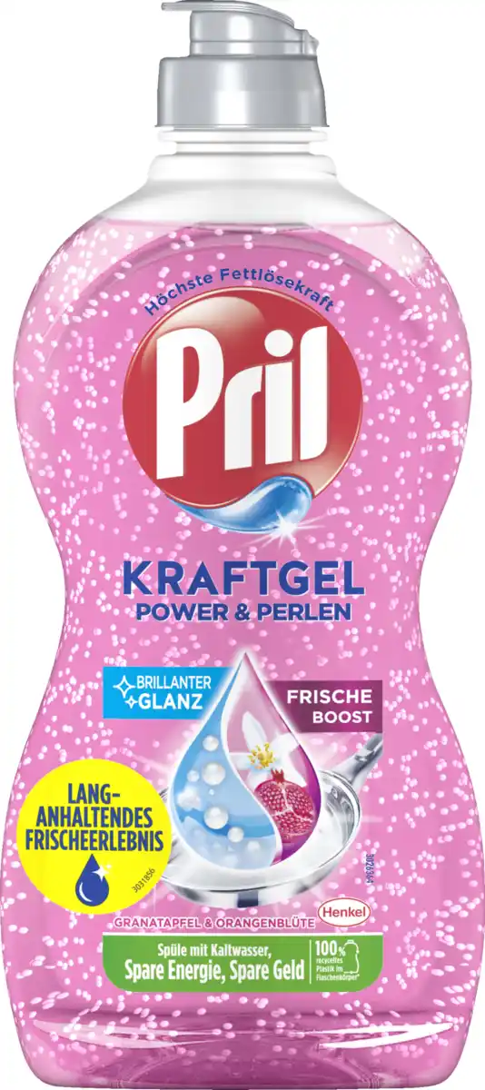 Bild 1 von Pril Power & Perlen Granatapfel Spülmittel, 450 ml