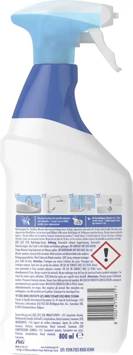 Bild 2 von Meister Proper Badreiniger Spray, 800 ml
