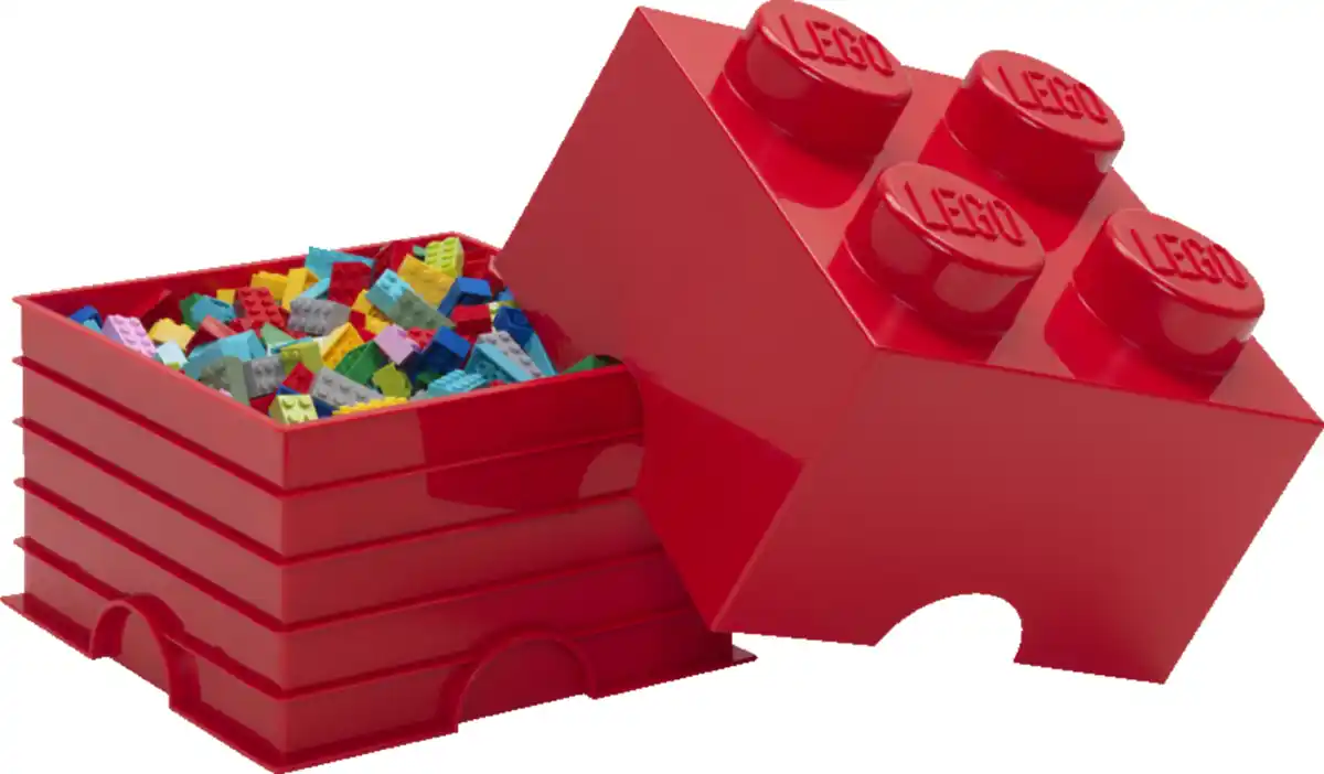 Bild 2 von LEGO Aufbewahrungsstein 4 Noppen, Rot