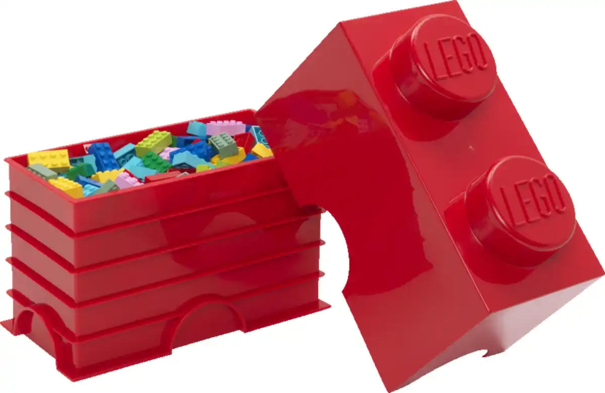 Bild 1 von LEGO Aufbewahrungsstein 2 Noppen, Rot