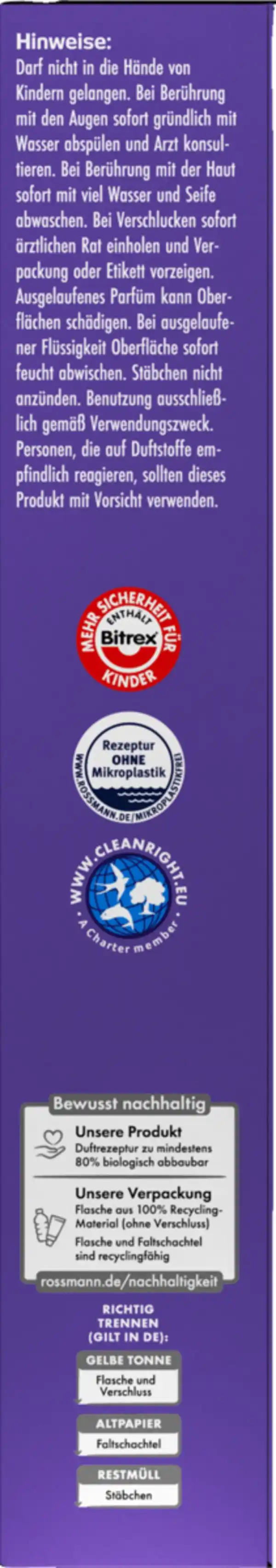Bild 2 von domol Raumduft Flieder & weiße Blüten Nachfüllpack, 90 ml