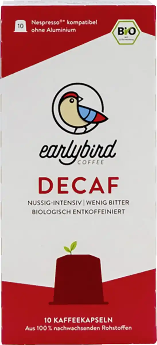 Bild 1 von earlybird coffee Bio Decaf Kaffeekapseln, 52 g