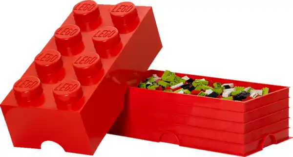 Bild 3 von LEGO Aufbewahrungsstein 8 Noppen, Rot