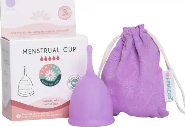 Bild 4 von Femi.Eko Antibakterielle Menstruationstasse lila Gr. M
