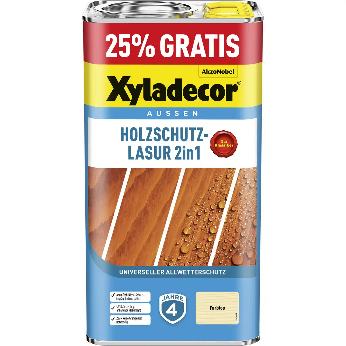 Bild 1 von Xyladecor 2in1 Holzschutzlasur transparent 5 l