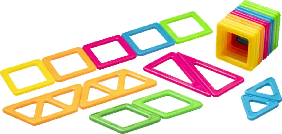 Bild 1 von IDEENWELT Neon-Magnetbauset 25-tlg.