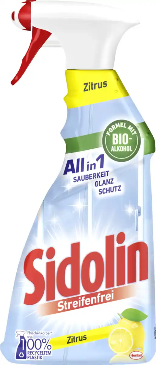 Bild 1 von Sidolin Streifenfrei Zitrus Glasreiniger, 500 ml