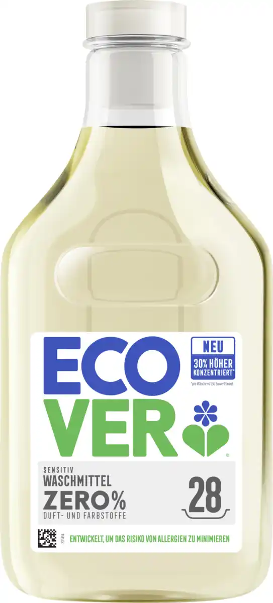 Bild 1 von Ecover Sensitiv Flüssigwaschmittel ZERO Duft- und Farbstoffe 28 WL