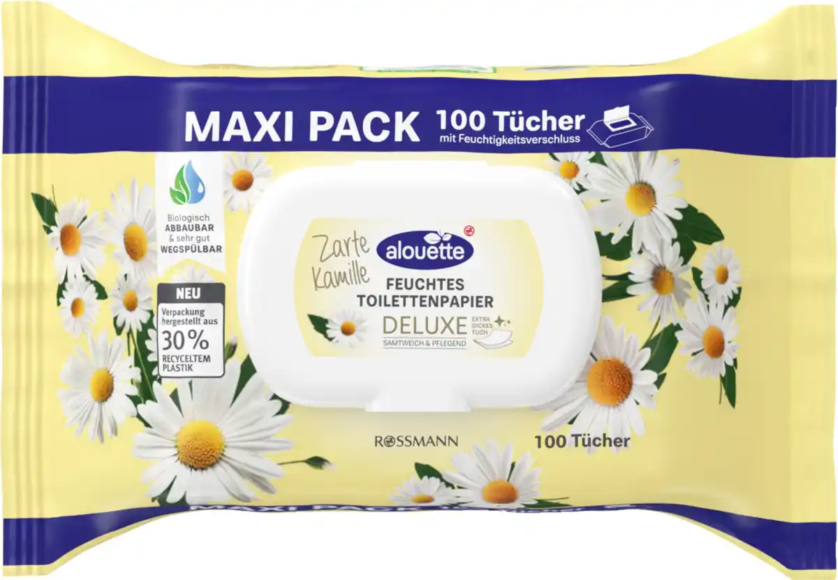 Bild 1 von alouette feuchtes Toilettenpapier Deluxe Kamille Maxi Pack
