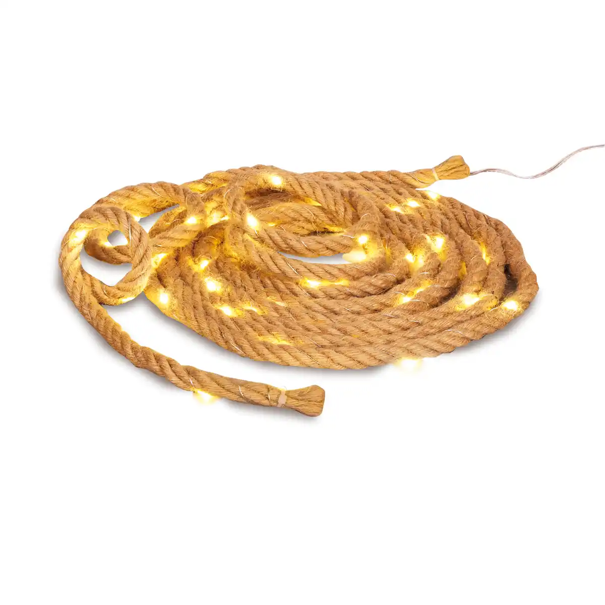 Bild 1 von toom LED-Solar-Lichterkette 'Juteseil' aus Hanffasern 5 m