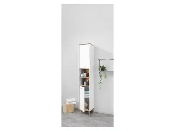 Bild 3 von LIVARNO home Bad-Hochschrank »CORFU«, mit höhenverstellbaren Einlegeböden