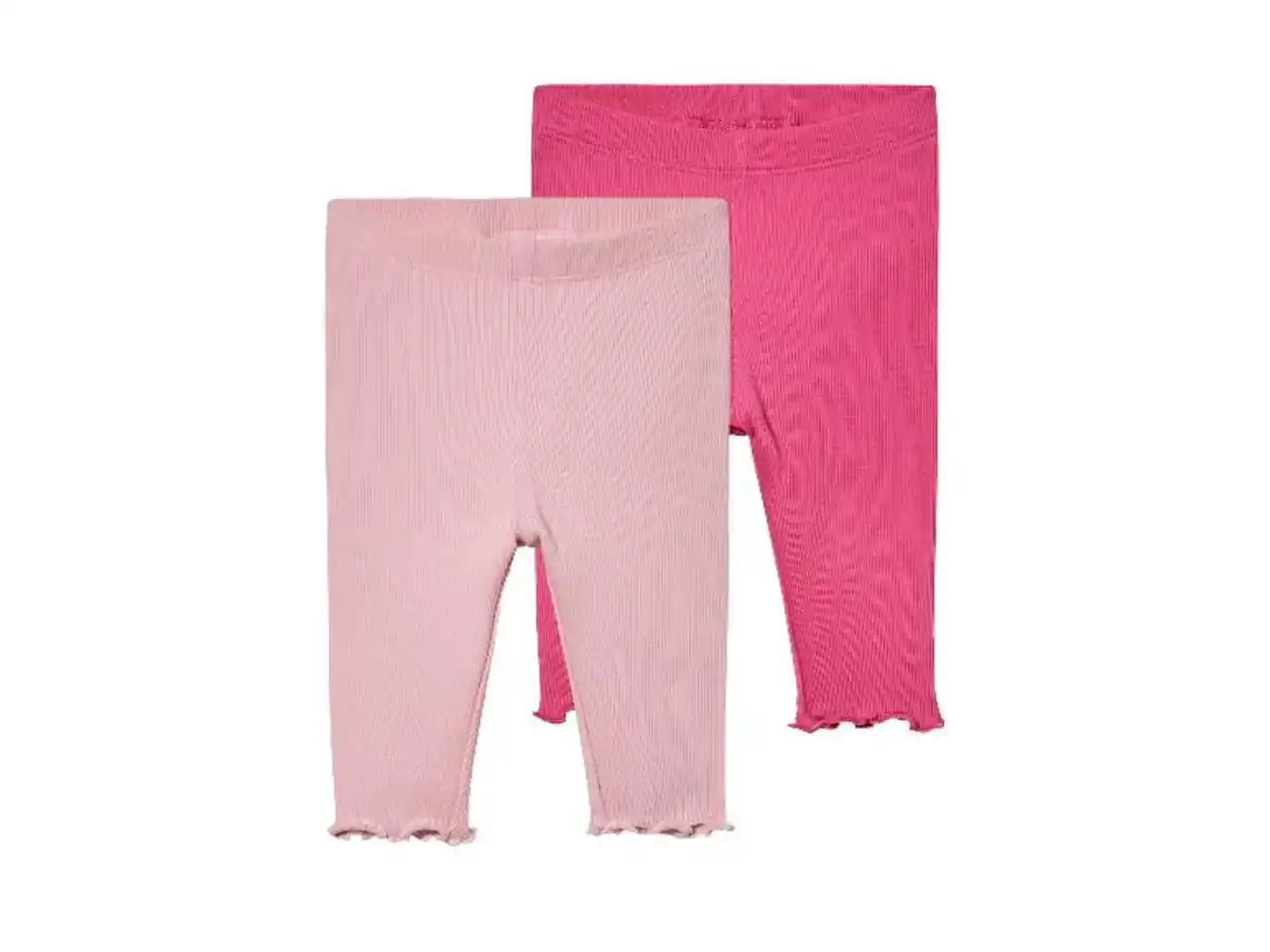 Bild 2 von lupilu® Baby Leggings, 2 Stück, in anschmiegsamer Ripp-Qualität