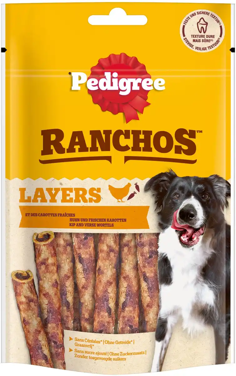 Bild 1 von Pedigree Ranchos Hundeleckerli Layers mit Huhn 60 g