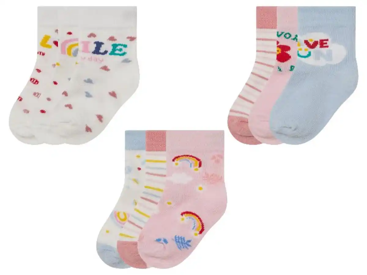 Bild 1 von lupilu® Baby Socken, 3 Paar, mit Bio-Baumwolle