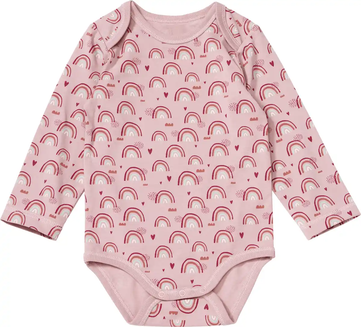 Bild 1 von ALANA Langarmbody Pro Climate mit Regenbogen-Muster, rosa, Gr. 98/104