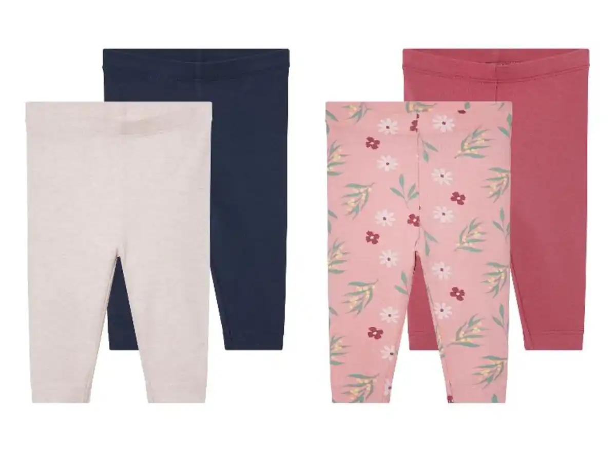 Bild 1 von lupilu® Baby Leggings, 2 Stück, mit Bio-Baumwolle