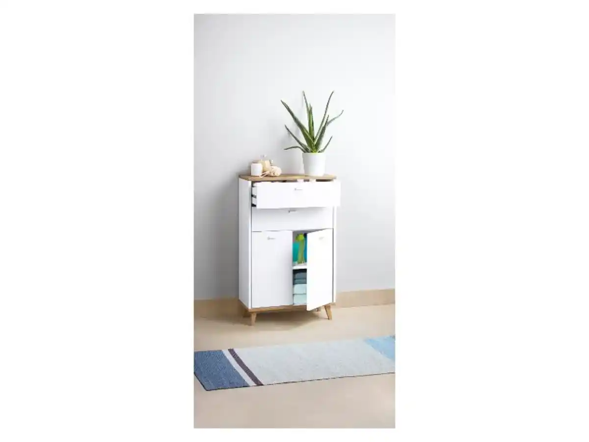 Bild 3 von LIVARNO home Badezimmer-Seitenschrank »CORFU«, mit höhenverstellbaren Einlegeboden