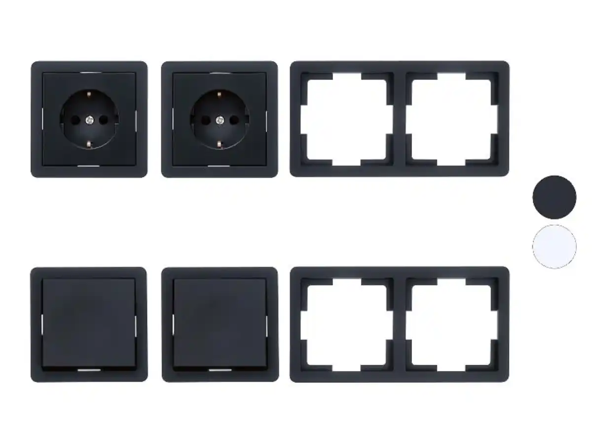 Bild 1 von SILVERCREST® Steckdosen-Set / Wechselschalter-Set, mit schraubenlosen Anschlussklemmen