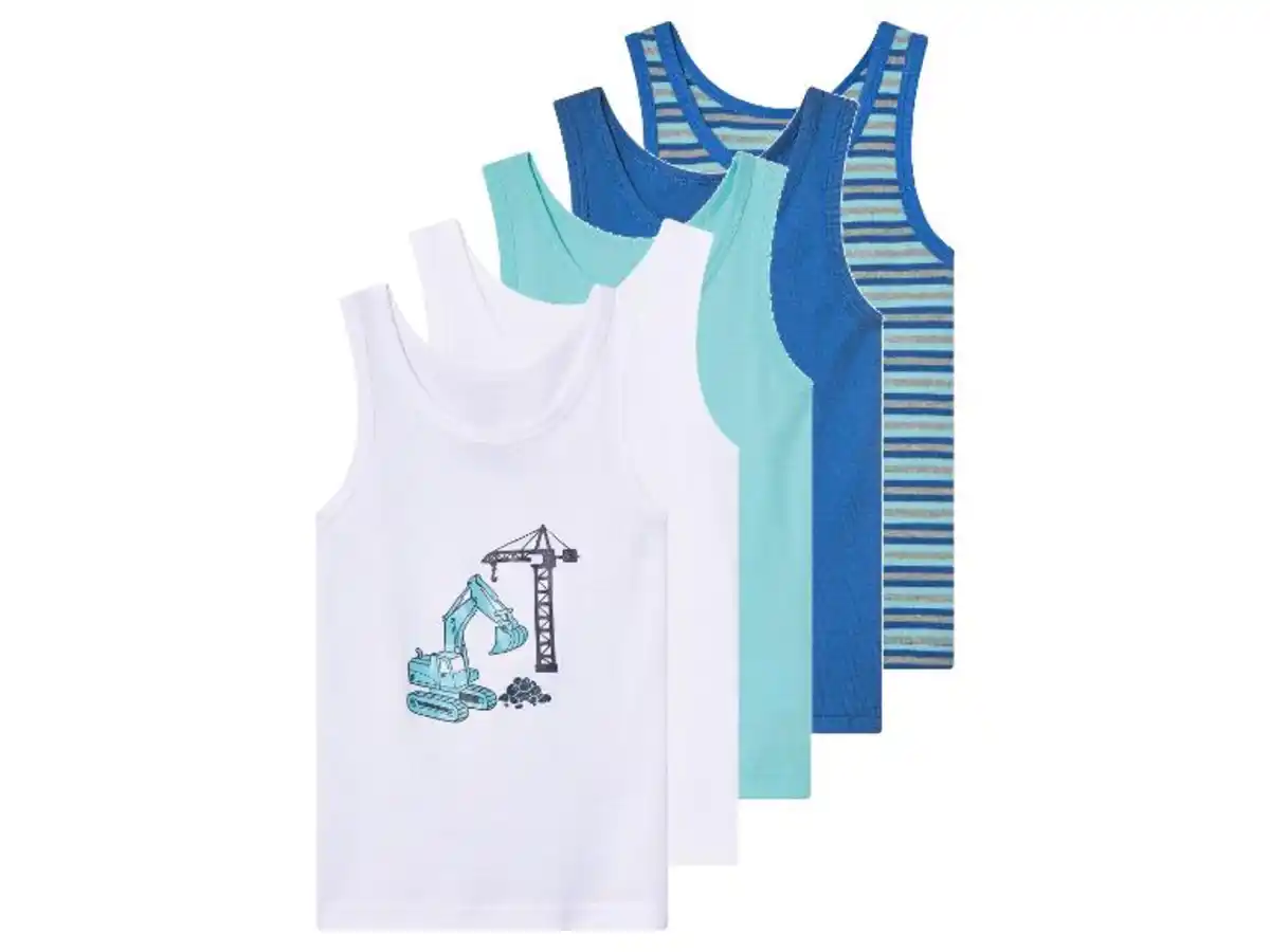 Bild 2 von lupilu® Kinder Unterhemden, 5 Stück, aus reiner Bio-Baumwolle