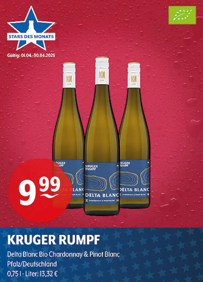 Bild 1 von KRUGER RUMPF Delta Blanc Bio Chardonnay & Pinot Blanc Pfalz/Deutschland